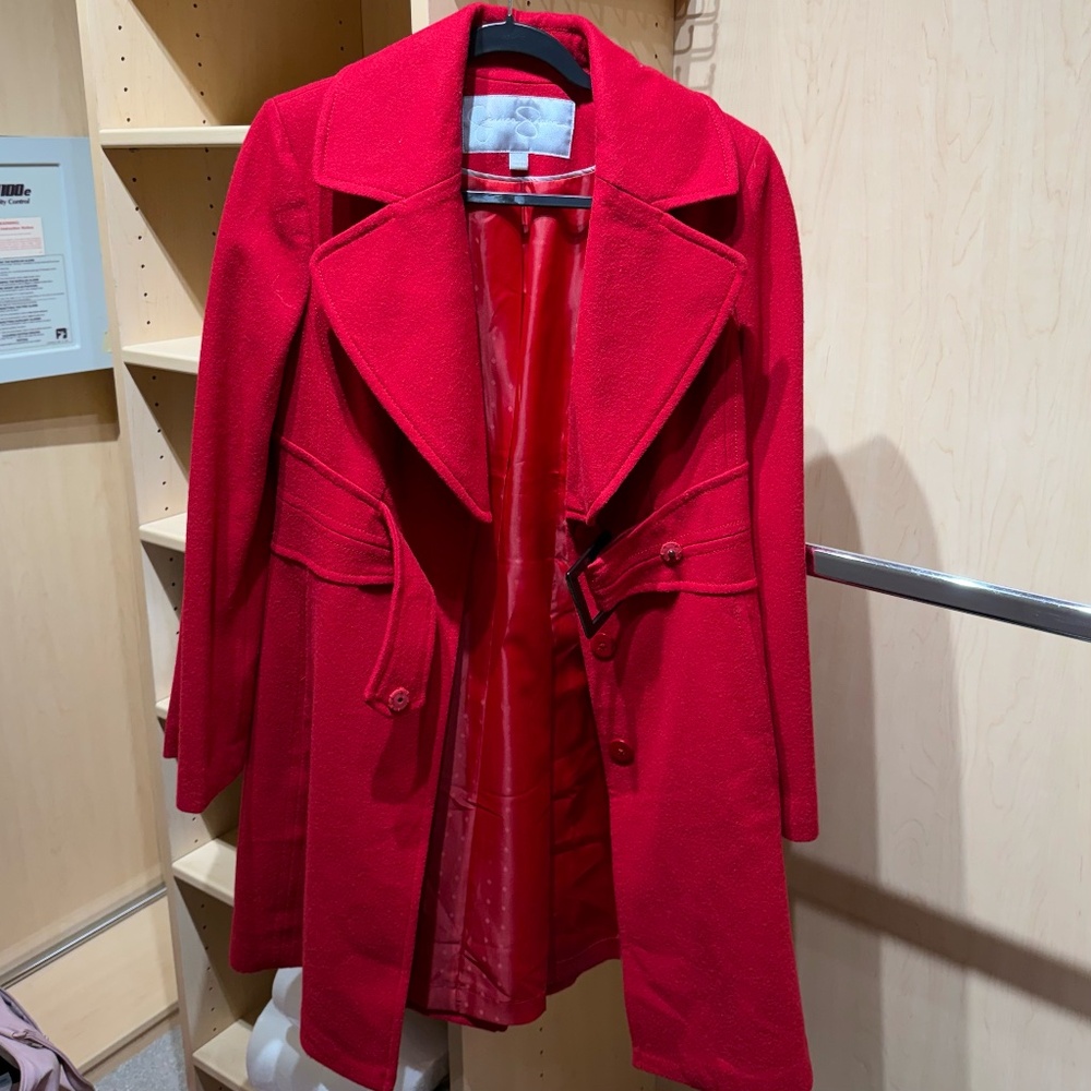 Jessica Simpson Red Trench Coat